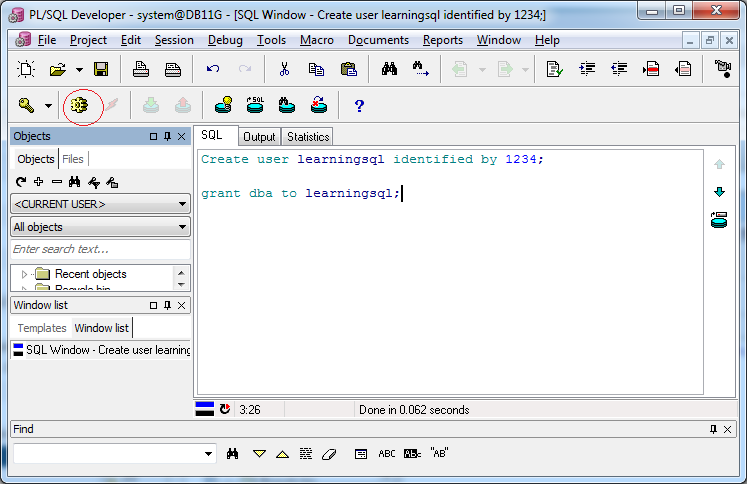 write query in oracle sql developer