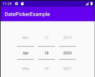 datepicker setdate android