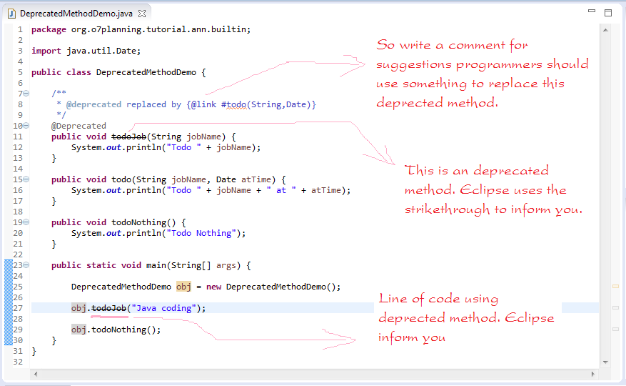 the Java Annotation, if you desire even more details around the short post ...