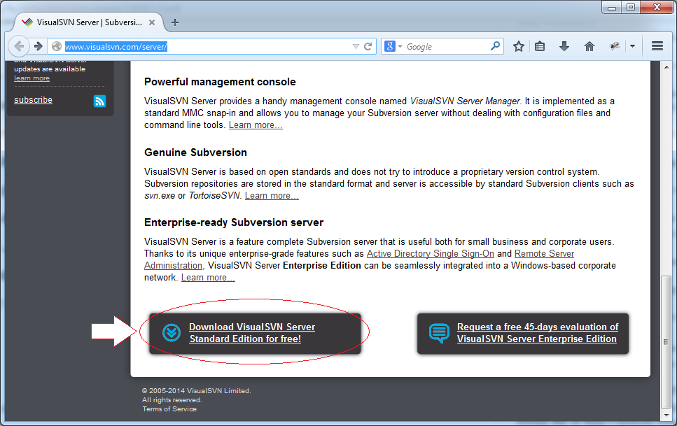 visualsvn web interface