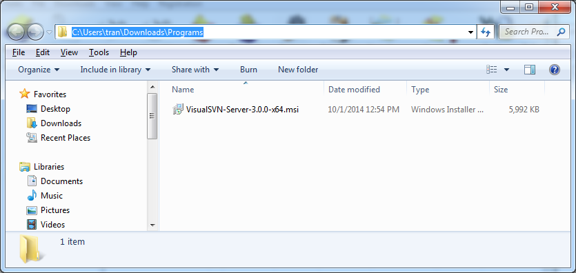 visualsvn server windows 10