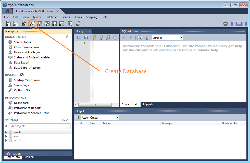 mysql database server set up