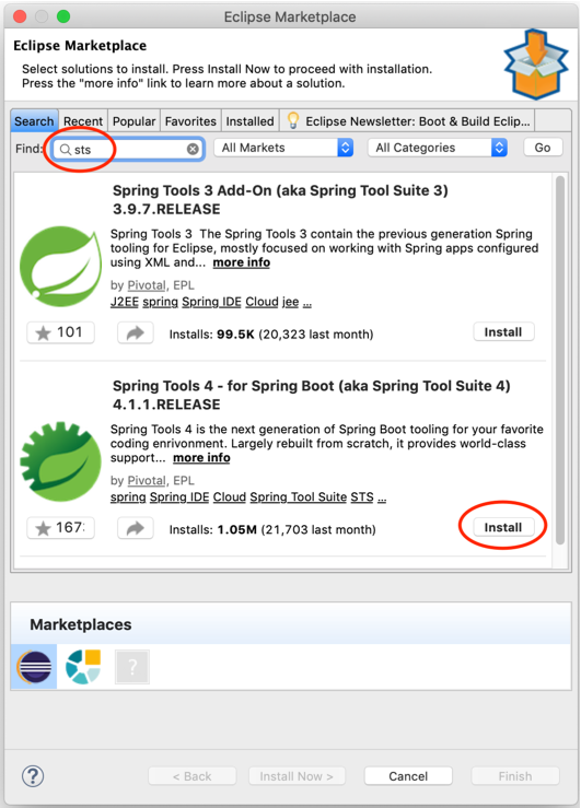how to install spring into eclipse on mac