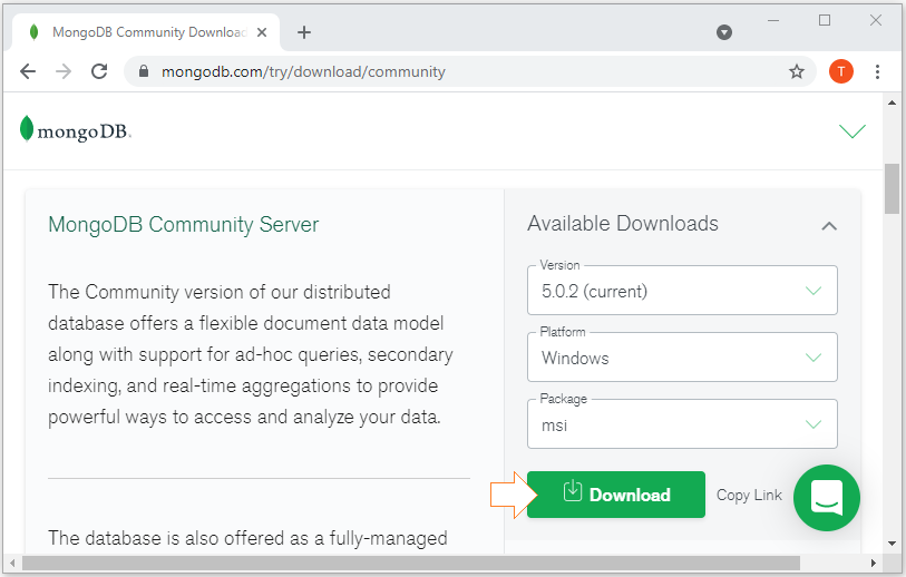 mongodb download for windows 64 bit