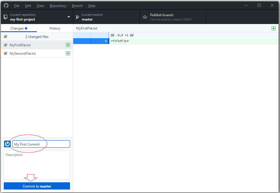 Как добавить файл в репозиторий github desktop