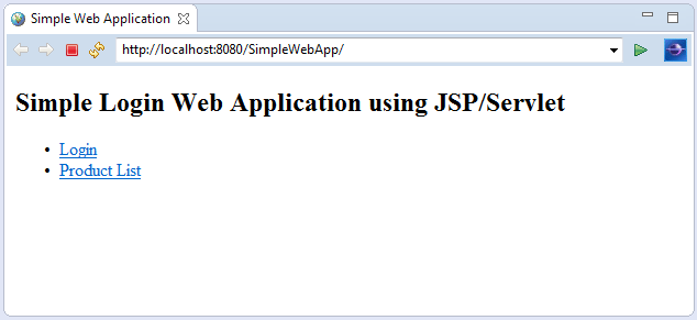 simple web application using servlet and jsp in eclipse