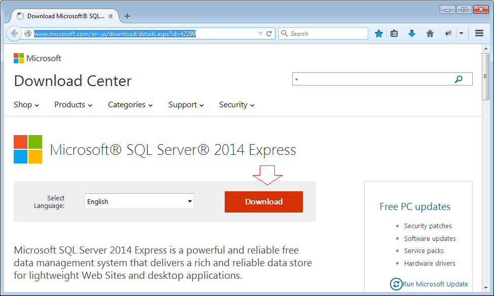 microsoft sql server 2014 express download free