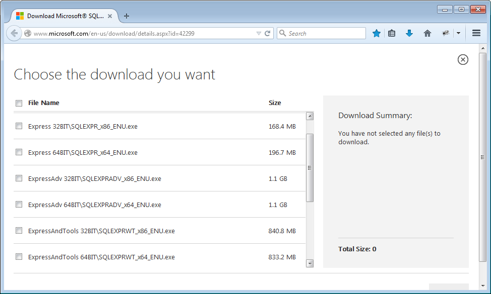sql server 2014 express download for windows 10 64 bit