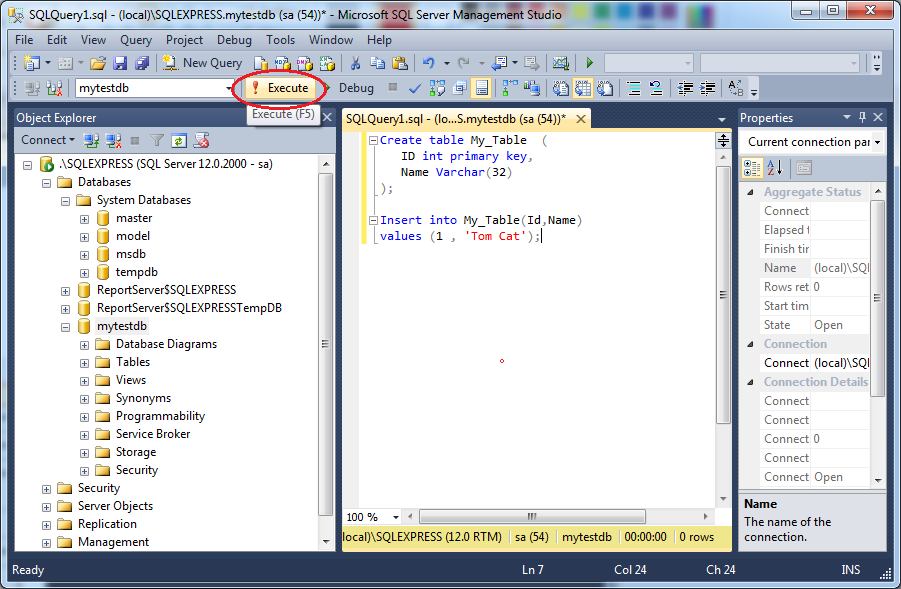 sql server management studio 2014