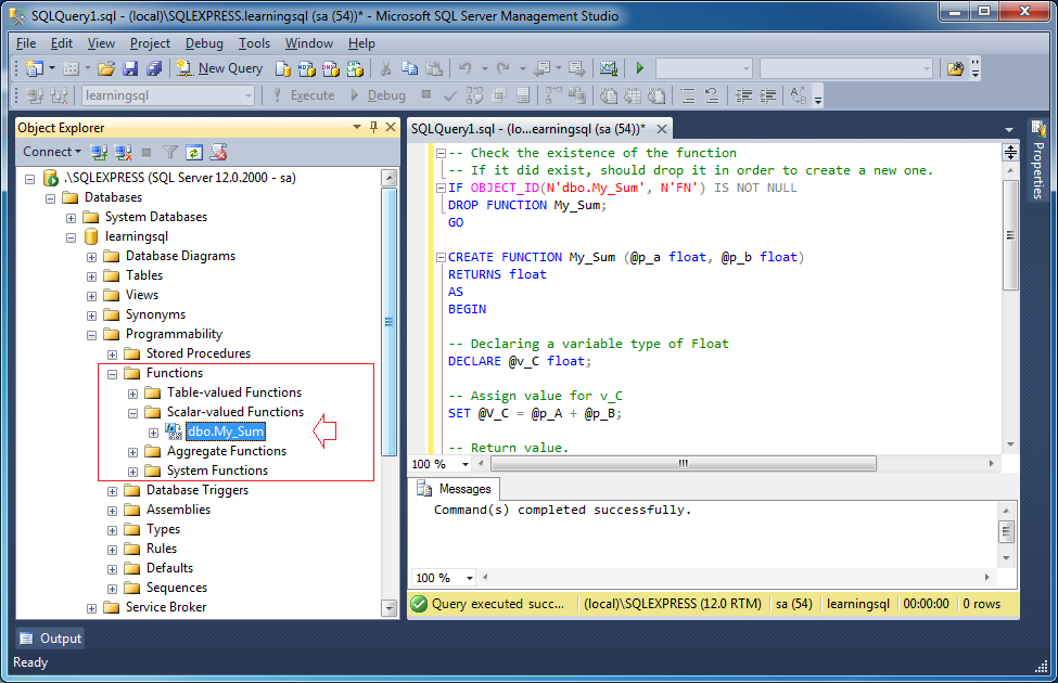 Sql server function