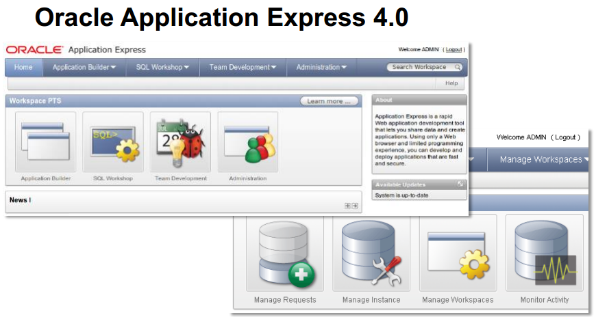 Oracle application express как запустить