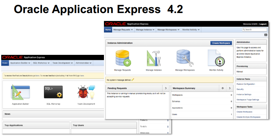 Oracle application express как запустить