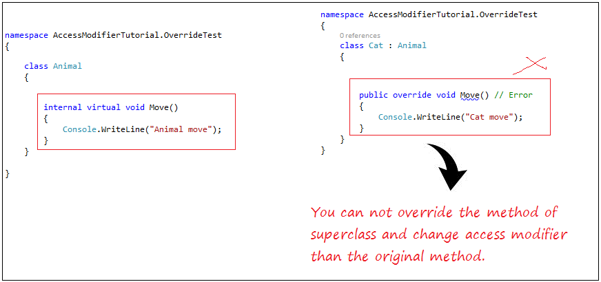 Access Modifier In C