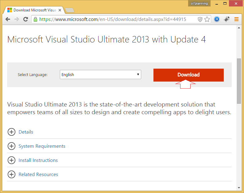 Install Visual Studio 13 On Windows