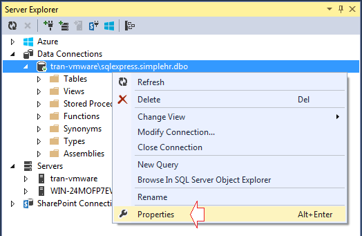 Connect to SQL Server Database in C# 