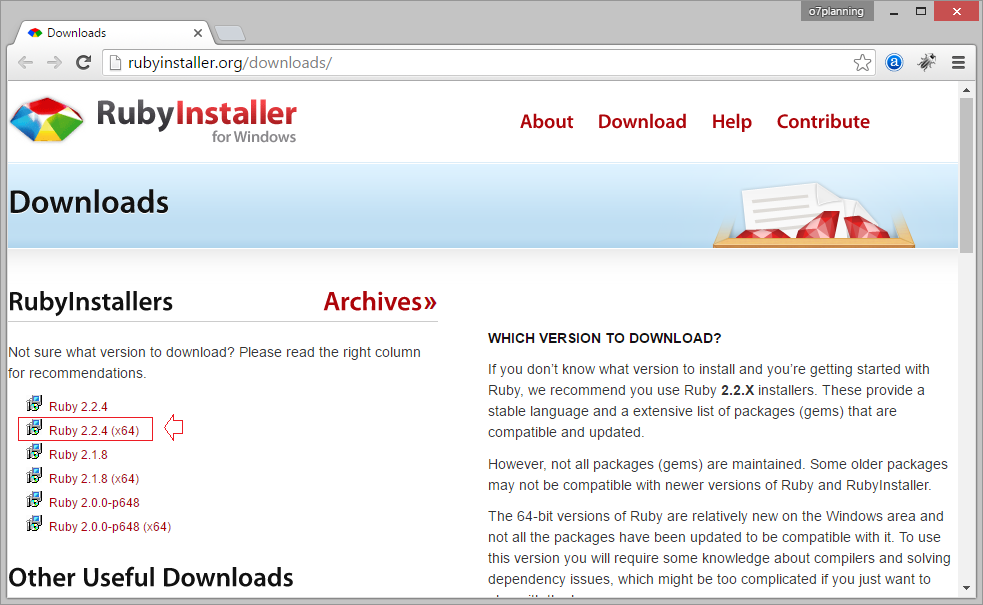 rubyinstaller archive