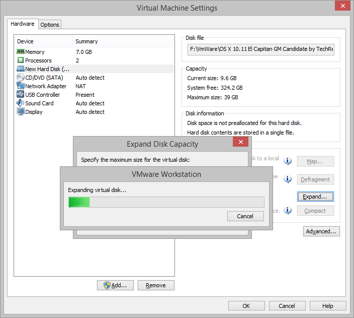 mac os x el capitan 10.11 vmware image