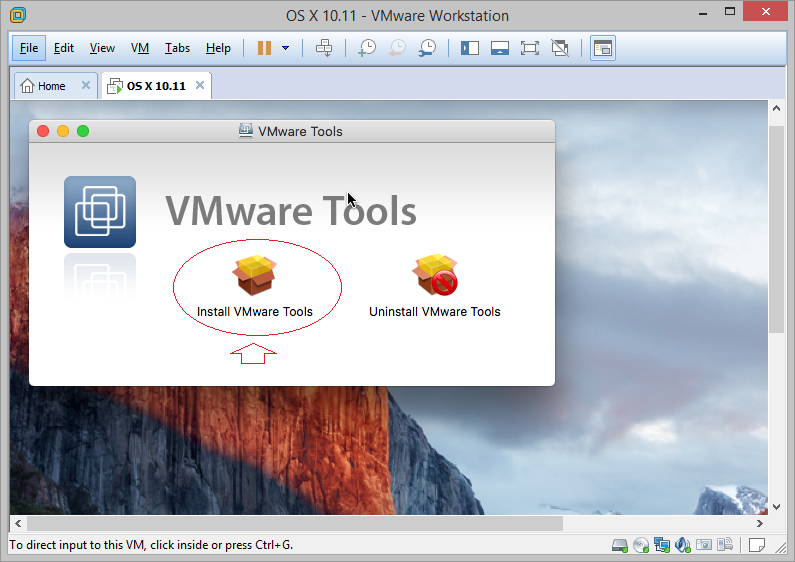 mac os vm ware