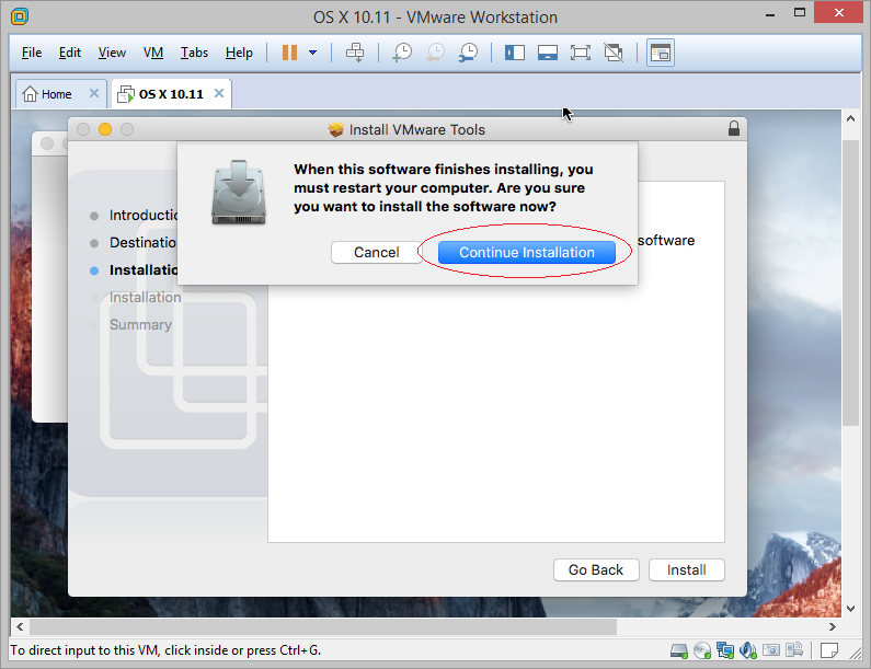 vmware tools os x 10.11