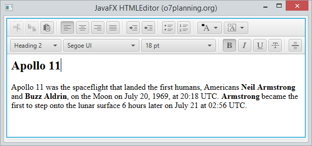 Javafx Htmleditor