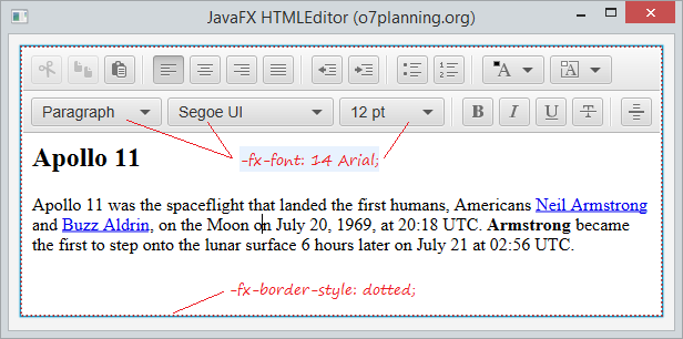 Javafx Htmleditor