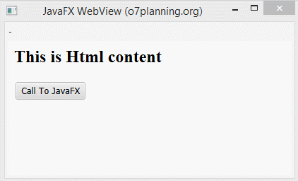 JavaFX WebEngine