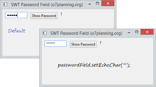 Password field. SWT java. Password field java. SWT java примеры.