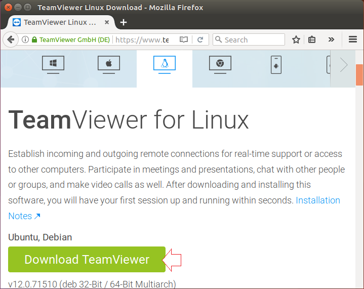 teamviewer ubuntu 14.04 download