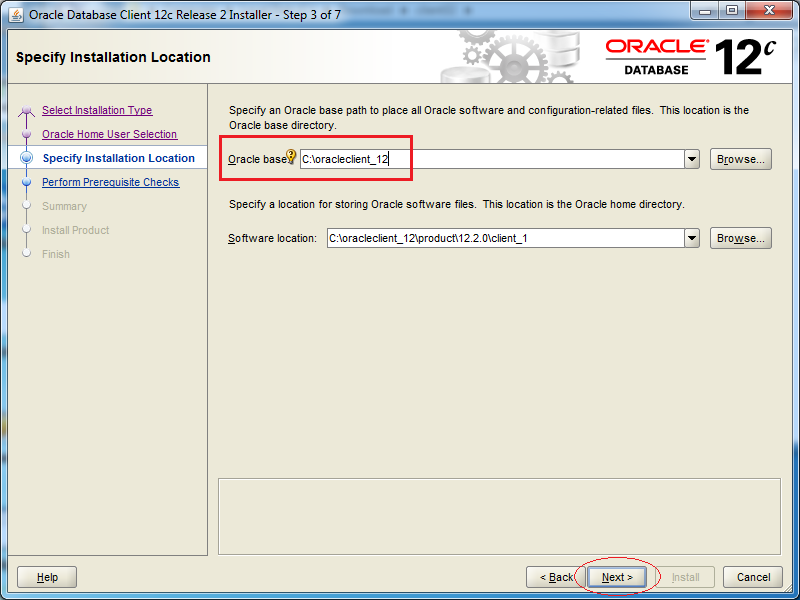 install oracle client