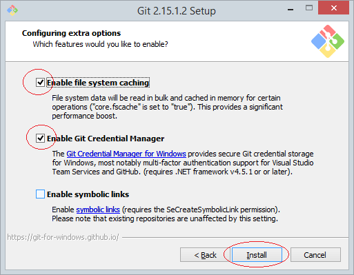 installing git for windows