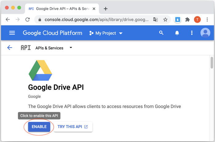 Create Credentials For Google Drive Api