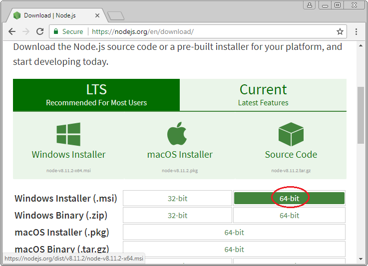 Install org. Node.