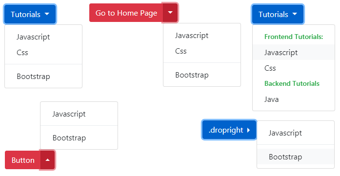 bootstrap-dropdown-o7planning