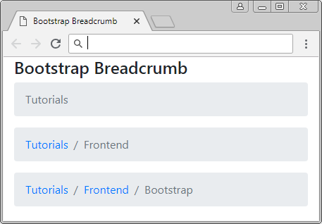 Bootstrap Breadcrumb | O7planning.org