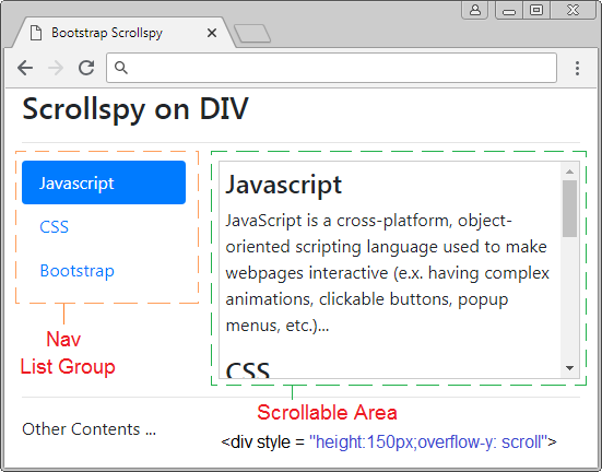 Bootstrap Scrollspy