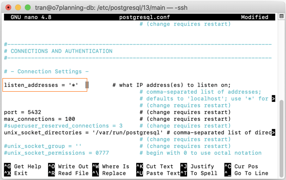 configure postgresql linux