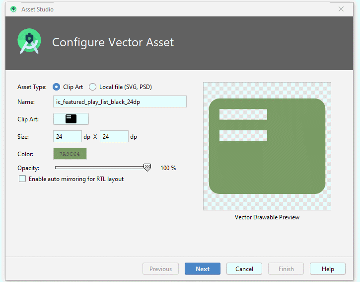 Download Using Image Assets And Icon Assets Of Android Studio