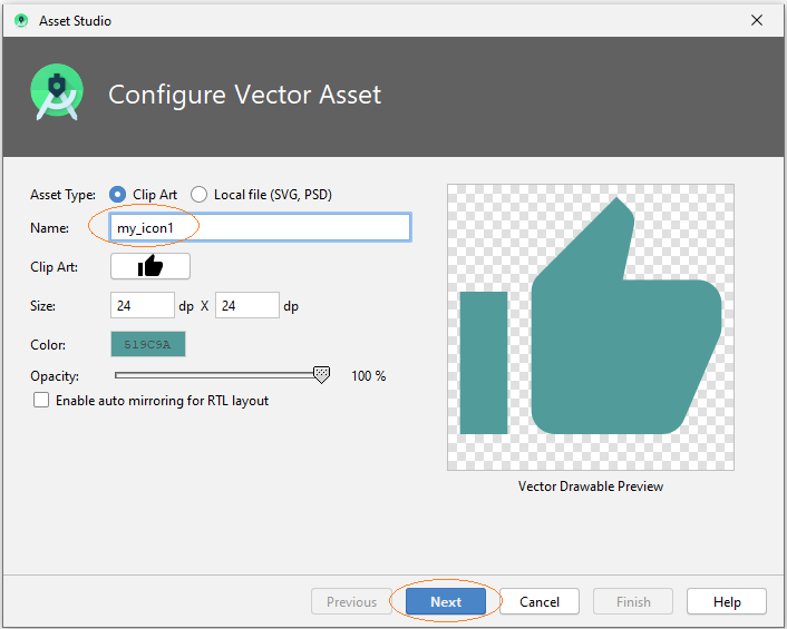 android studio icon svg