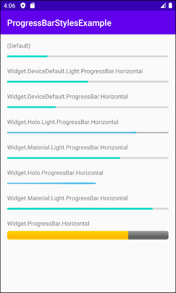 Android ProgressBar | O7planning.org