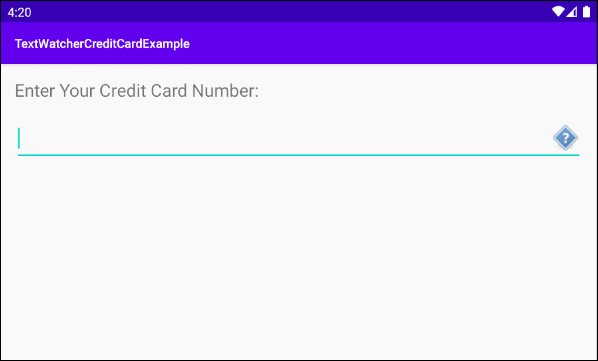 Format Credit Card Number With Android Textwatcher