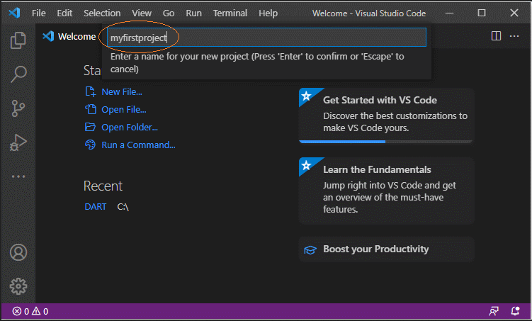 Как установить dart в visual studio