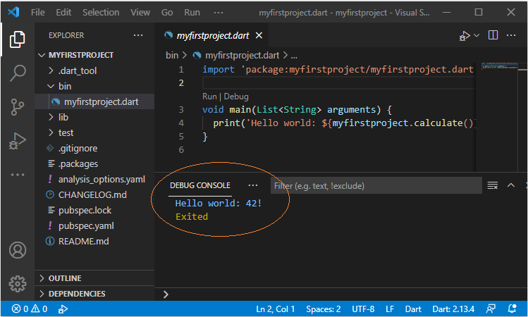 Kritisere legation politi Run your first Dart example in Visual Studio Code | o7planning.org