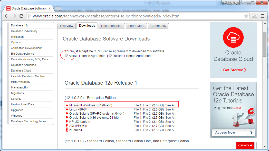 oracle 11g enterprise edition download for windows 64 bit