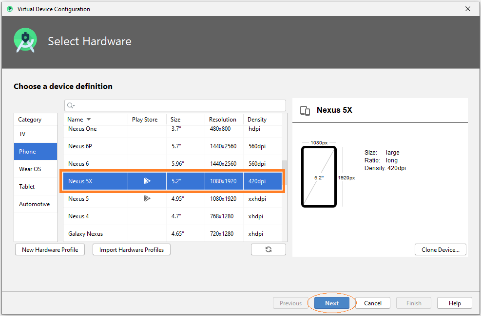 Android Emulator sur Android Studio - Configuration d'Android Emulator sur Android Studio