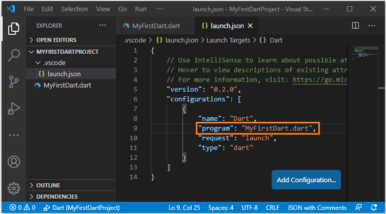 Как установить dart в visual studio