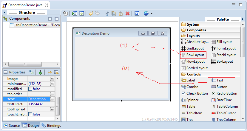 eclpse flowlayout