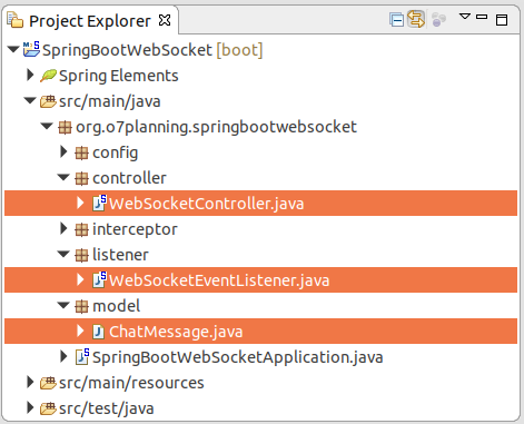 Spring boot websocket chat application