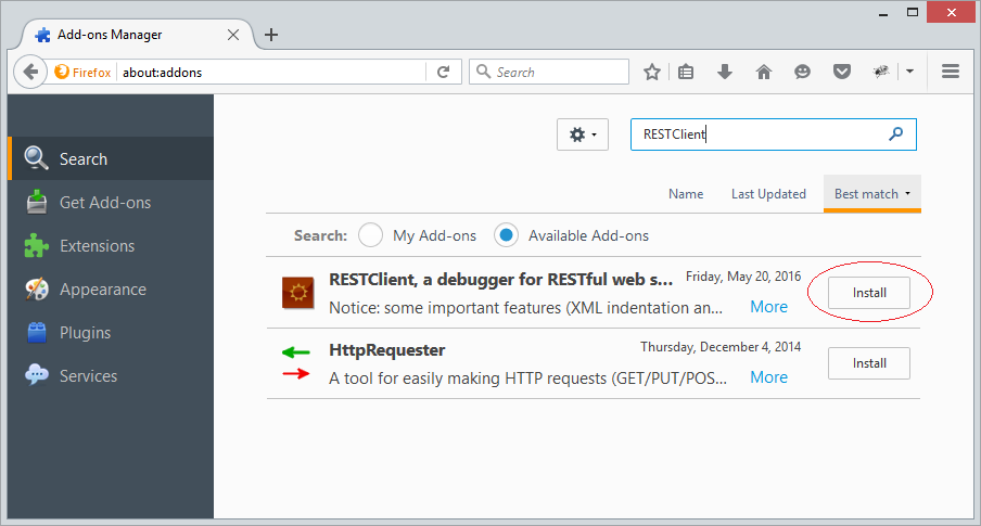 rest client download for firefox