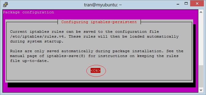 Как сохранить правила iptables ubuntu
