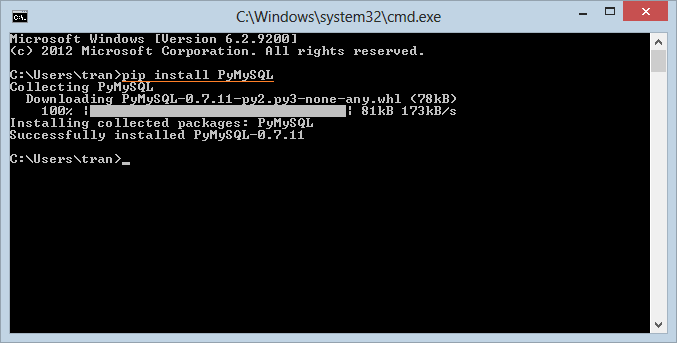Python как установить mysql windows
